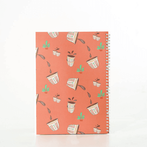 Notebook Arabic Coffee Pattern A4