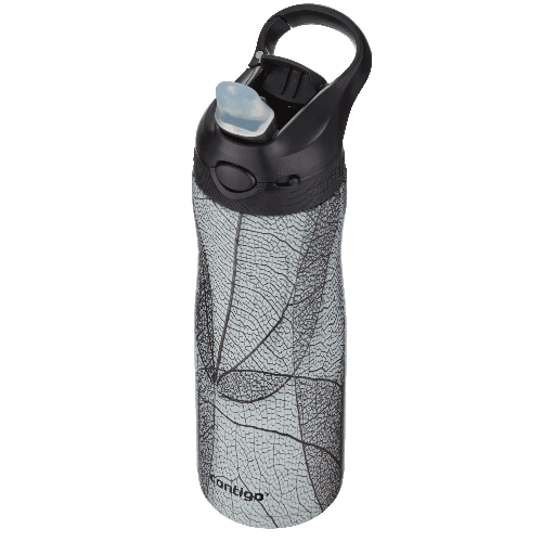 CT-083 Contigo 2127882/Autospout Ashland Couture Chill Vacuum Insulated SS Water Bottle White Leaf 20 oz / 590 ml