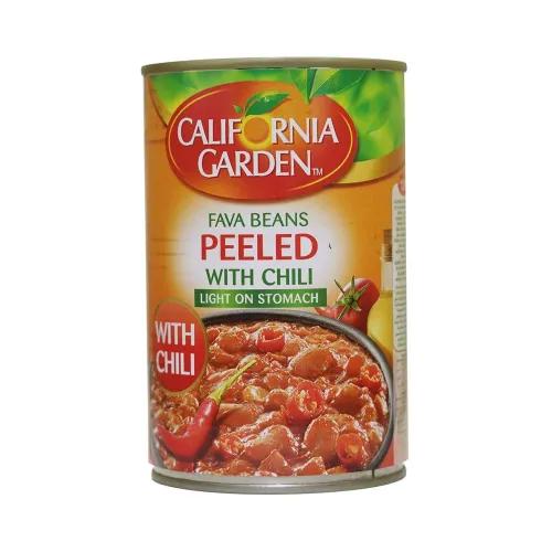 California Garden Fava Beans Peeled With Chili 450Gm