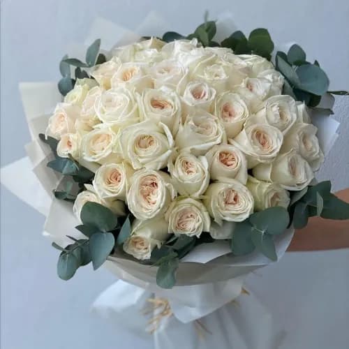 The white bouquets