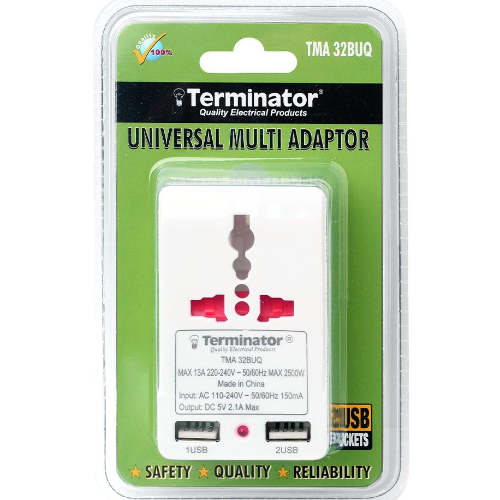 Terminator 3 Way Universal Multi Adapter