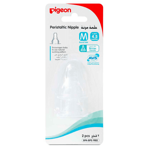 Pigeon Wn Peristaltic Silicone Nipple M 2Pc