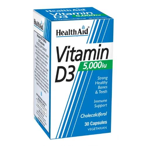 Health Aid Vit-d3 5000iu Caps 30s