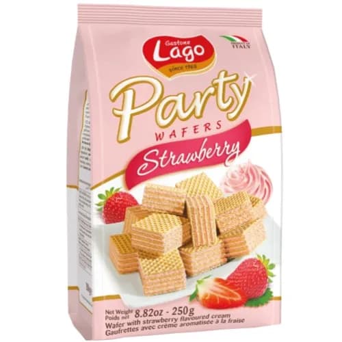 Lago Party Wafers Strawberry 250G