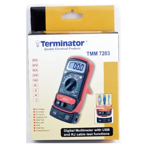 Terminator Digital Multimeter with USB & RJ Cable Test