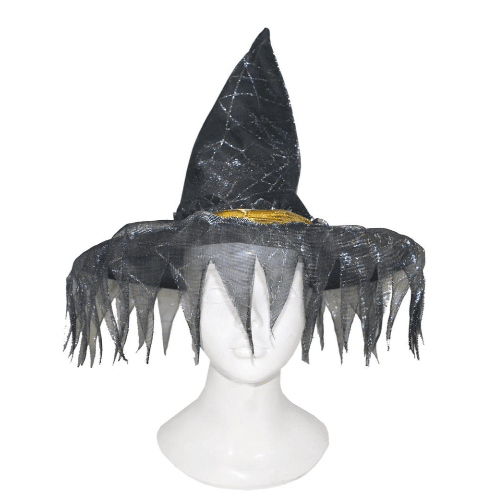 Witch Hat Black with Silver