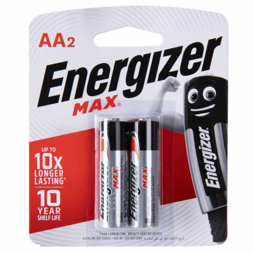 Energizer 1.5V AA Alkaline Battery - 2Pcs