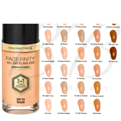 Max Factor All Day Flawless Flexi Hold 3 In 1 Primer Concealer Foundation Spf 20 No N 55 Beige