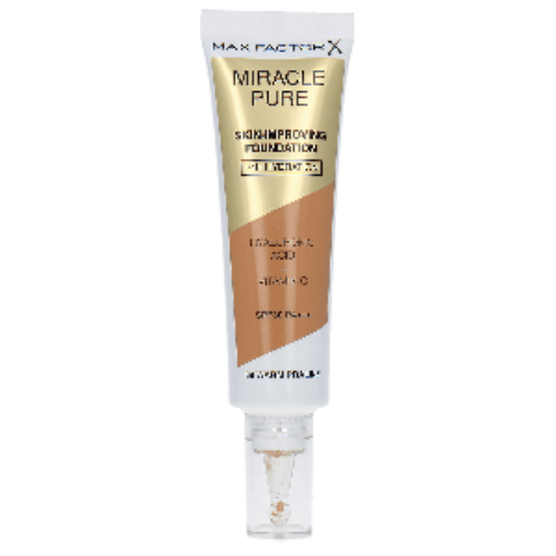 Max Factor Miracle Pure Skin Improving Foundation 24 H Hydrating Hyaluronic Acid Vitamin C Spf 30 No 89 Warm Praline