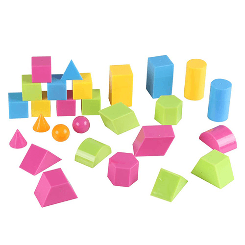 3D geometric colorful 34 pcs