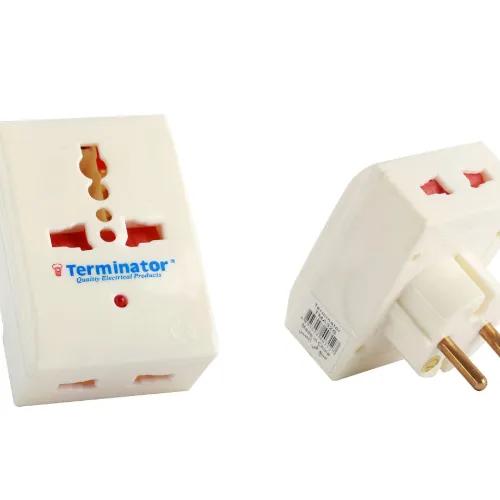 Terminator 3 Way Multi Adapter with Schuko Plug