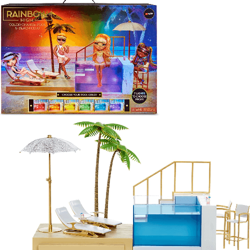 Rainbow High Color Change Pool & Beach Club Playset