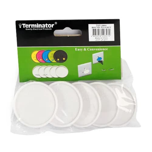 Terminator Electrical Plug Outlet Protector Cover (White) - 1Pc