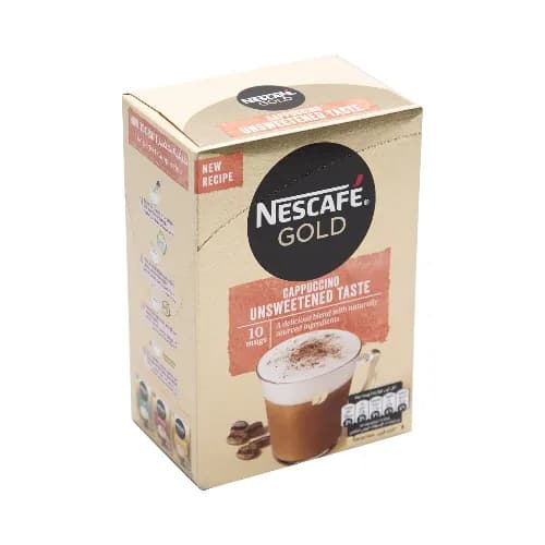 Nescafe Gold Cappuccino Unsweetened Taste 14.2Gm*10Pcs