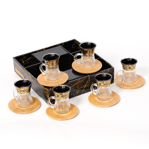 Turkish Coffee Cup Plate 12 Pieces Set