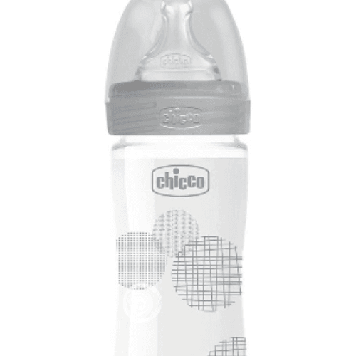 Chicco Glass 240 Ml Slow Flow Biberone