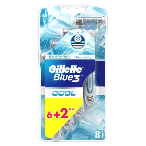 Gillette Blue3 Cool Razor 8Pcs