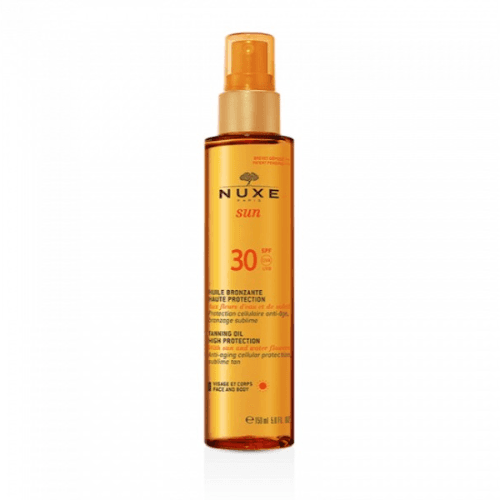 Nuxe Sun 30 Spf Uva Uvb Tanning Oil High Protection With Sun And Water Flowers 150 Ml