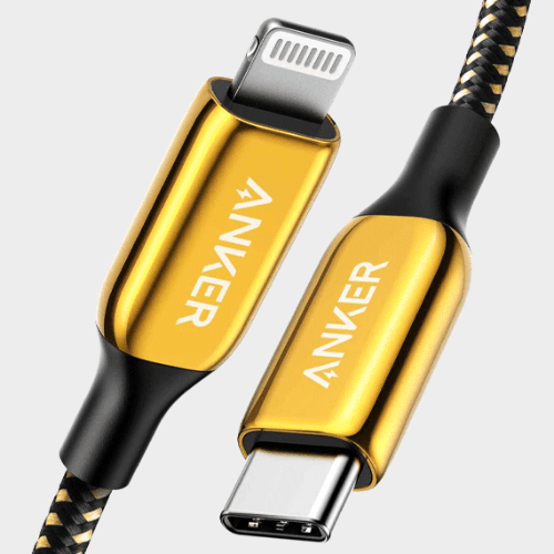 Anker POWERLINE + III USB-C CABLE WITH LIGHTNING CONNECTOR 6FT GOLD [FGS1893]