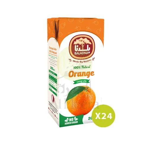 Baladna Long Life Juice Orange 200MLX24