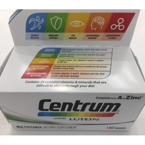 Centrum With Lutein Multivitamin Tab 100 Pieces