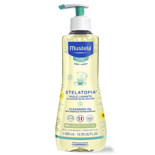 Mustela Stelatopia Cleansing Oil With Organically Farmed Sunflower 500 Ml