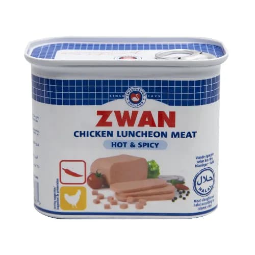 Zwan Chicken Luncheon Meat Hot & Spicy 340Gm