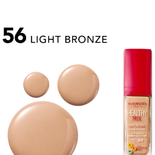 Bourjois Healthy Mix Anti Fatigue Up To 16 Hours Foundation No 56 Light Bronze 30 Ml