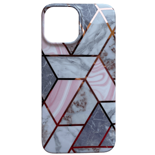 Protective Case iPhone 13 or 13 Pro - Pink Marble