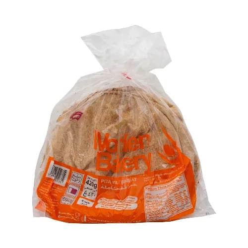 Wooden Bakery Bread Pita Whole Wheat 7 Loaves 420G