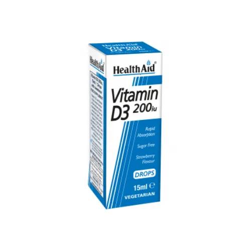 Health aid Vitamin D3 200 Iu Drops15 Ml