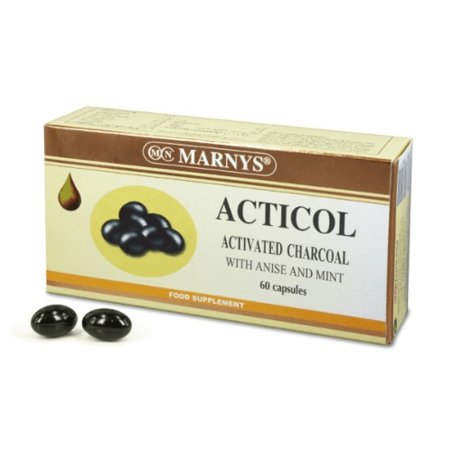 Marnys Activated Charcoal With Anise And Mint Cap 60 Pieces