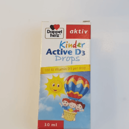 Doppel Herz Aktive Kinder Activevitamin D3 100 Iu DOPPEL HERZ AKTIVE KINDER ACTIVEVITAMIN D3 100 IU DROPS 30 ML Drops 30 Ml