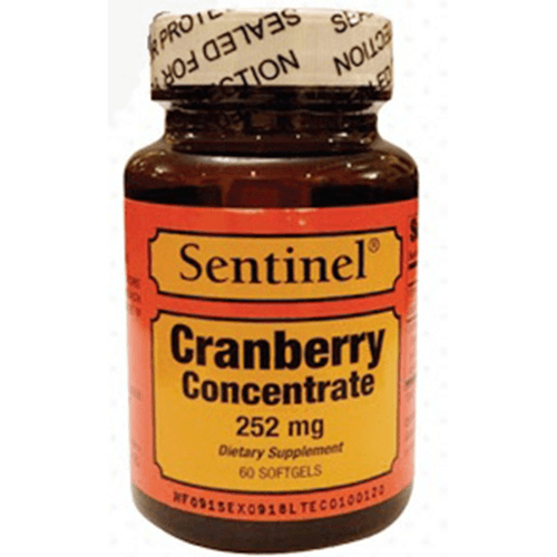 Sentinel Cranberry Concentrate 252 Mg Softgels 50 Pieces