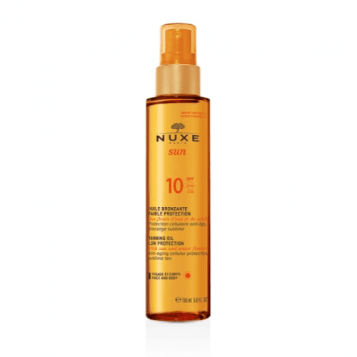 Nuxe Sun 10 Spf Uva Uvb Tanning Oil Low Protection Anti Aging Cellular Protection And Sublime Tan 150 ML