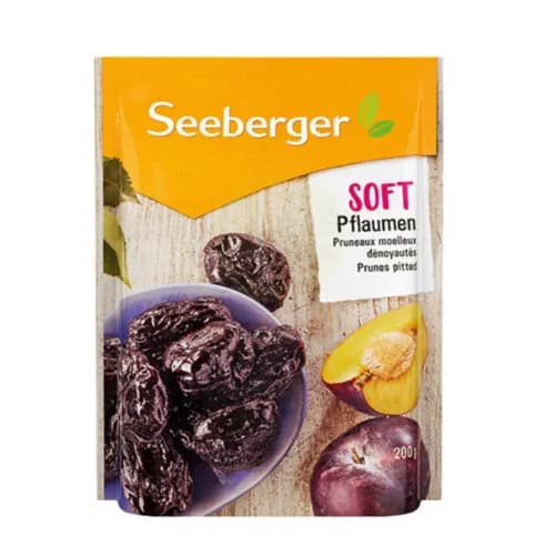 Seeberger soft prunes pitted 200 gm