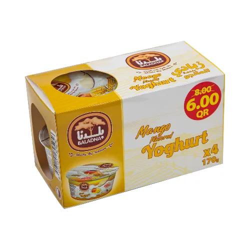 Baladna Yoghurt Set Mango 3+1 170G