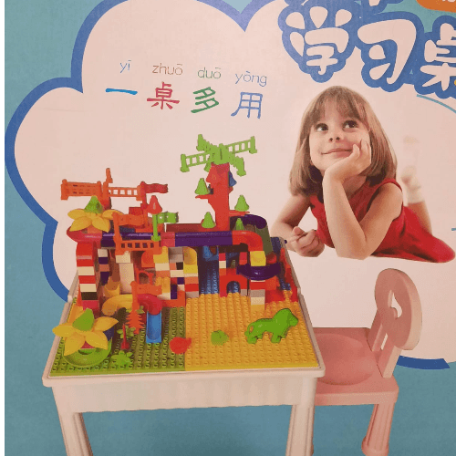 Multi Use Lego Table With 2 Chairs