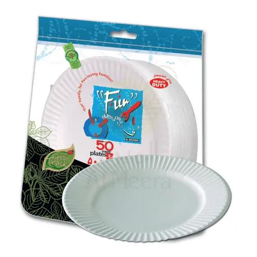 Fun White Heavy Duty Paper Plates 50 pcs