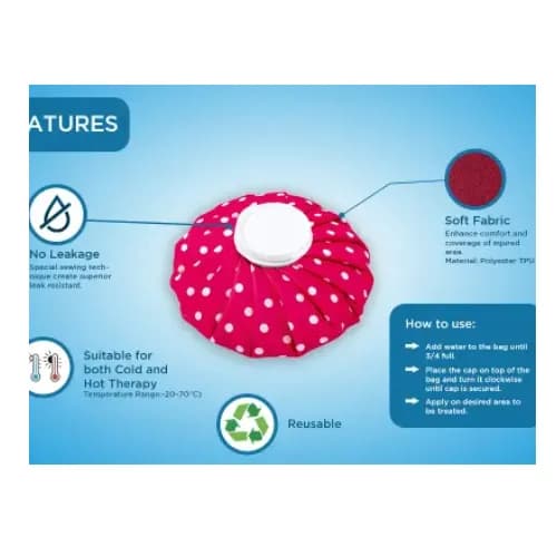 R&R Ice Hot Water Bag Soft Fabric Medium 1800 Ml