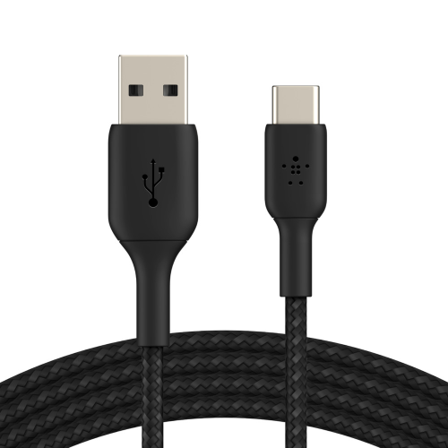 Belkin Premium Braided USB-C to USB-A CABLE 2M, BLACK BL-CBL-BRD-USC-A-2M-BLK [FGS1486]