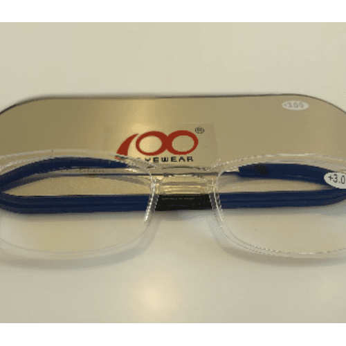 EYEWEAR 8026 TRANSPARENT ANTI BLUE LENS READING GLASS POWER 3.0