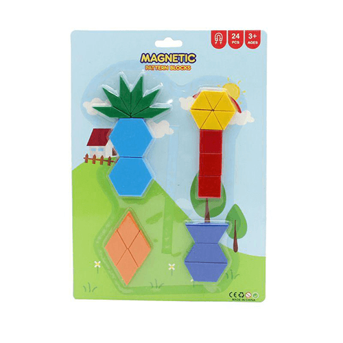 Magnetic pattern blocks 24 pcs