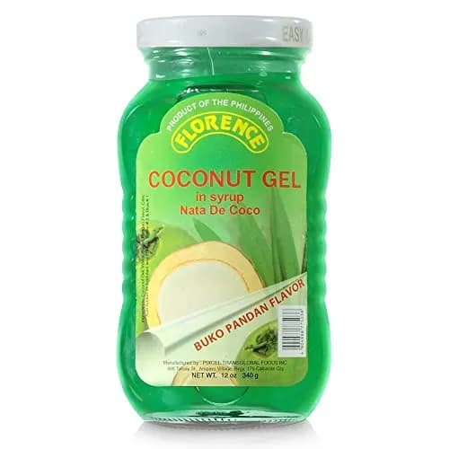 Florence Coconut Gel In Syrup Nata De Coco Buko Pandan 340Gm