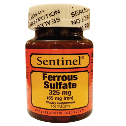 Sentinel Ferrous Sulfate 325 mg 100'S