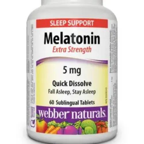 Webber Naturals Melatonin 5mg Sublingual 60 Tablets