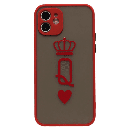 Red Matte Case iPhone 12 mini or 12 or 12 Pro - Queen