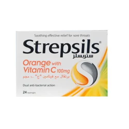 Strepsils Vit C 100mg 24 Lozenges