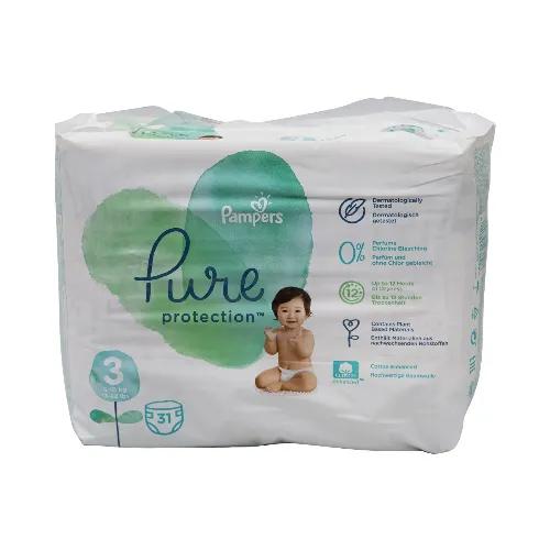 Pampers Pure Protection Baby Diapers Size 3 (6-10kg) 31 diapers