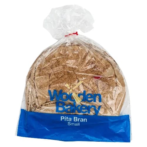 Wooden Bakery Bread Pita Small Bran 4 Loaves 220G